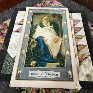 Vintage Rare 1932 United Brethren Church Calendar
